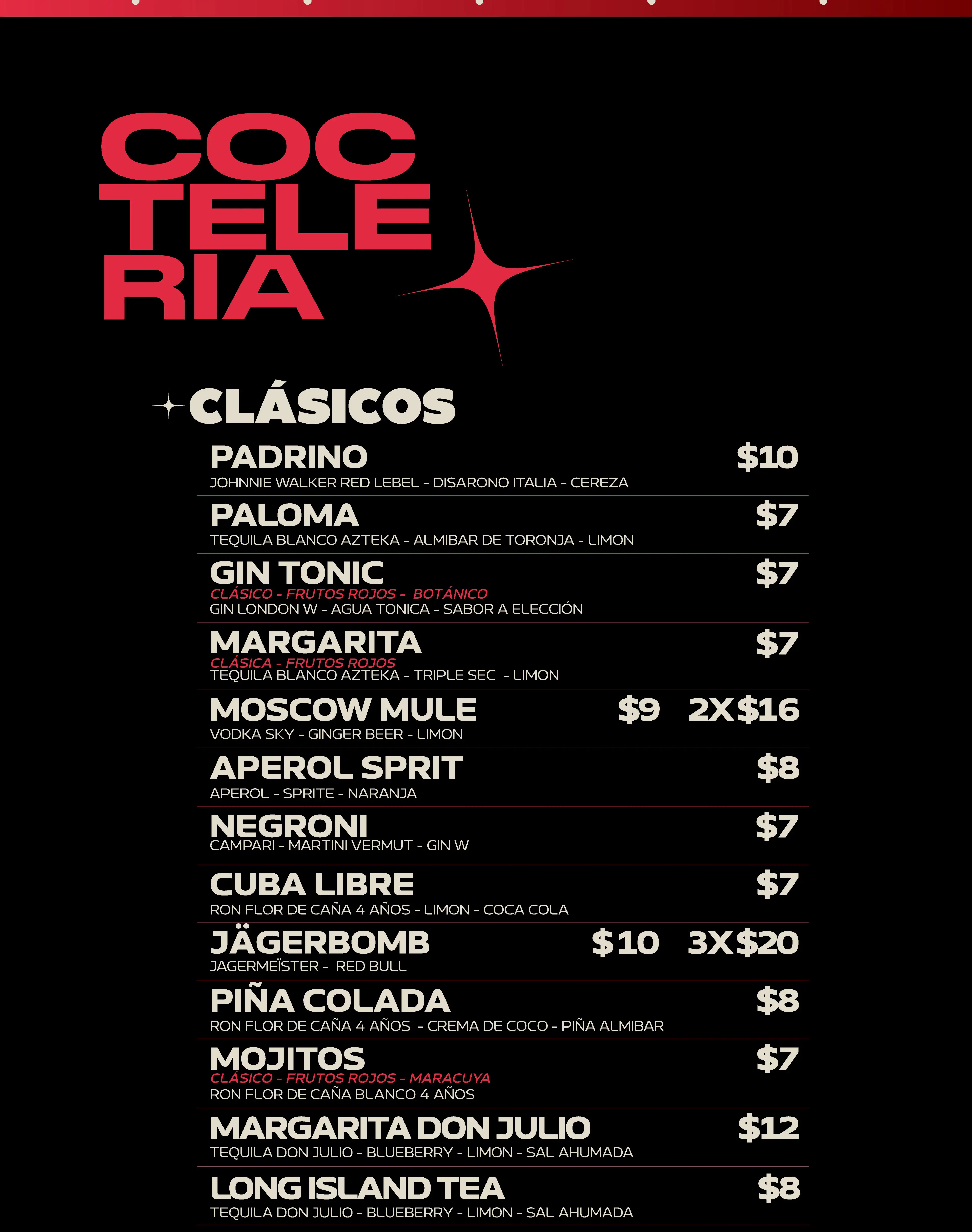 MAD Menu Section 1